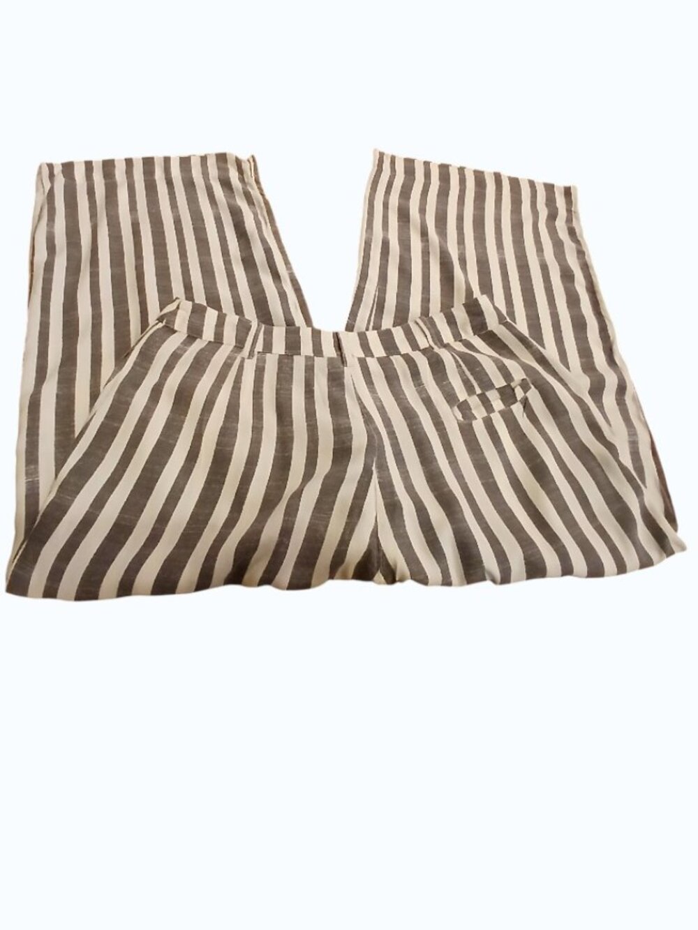 BOMBAY PAISLEY Gray/White Stripe Wide Leg/Palazzo Pants - Picture 6 of 12